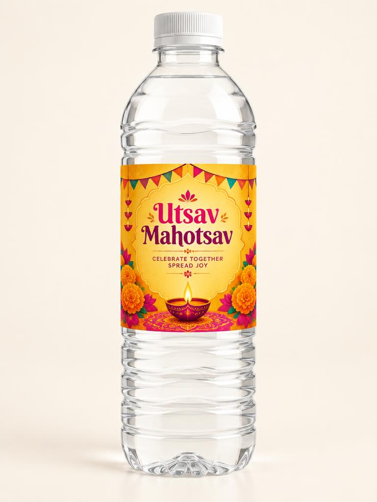 Festival & Community customized water bottle sample: Utsav Mahotsav