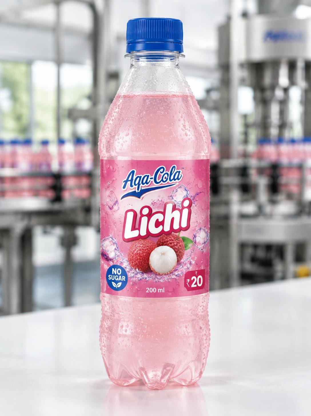 AQA COLA Aqa Cola Lichi bottle